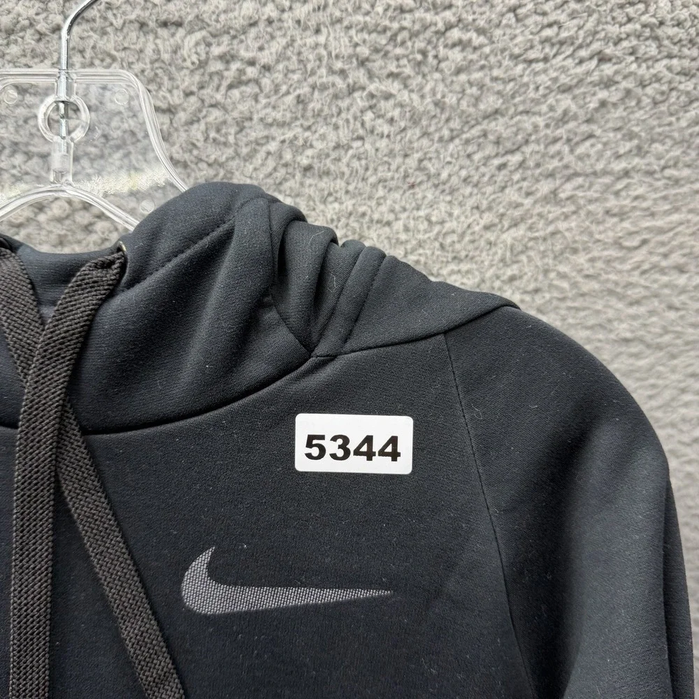 Nike DRI-FIT Hoodie Mens Size Small Black Pullover Thermal Fit Tonal Swoosh Logo